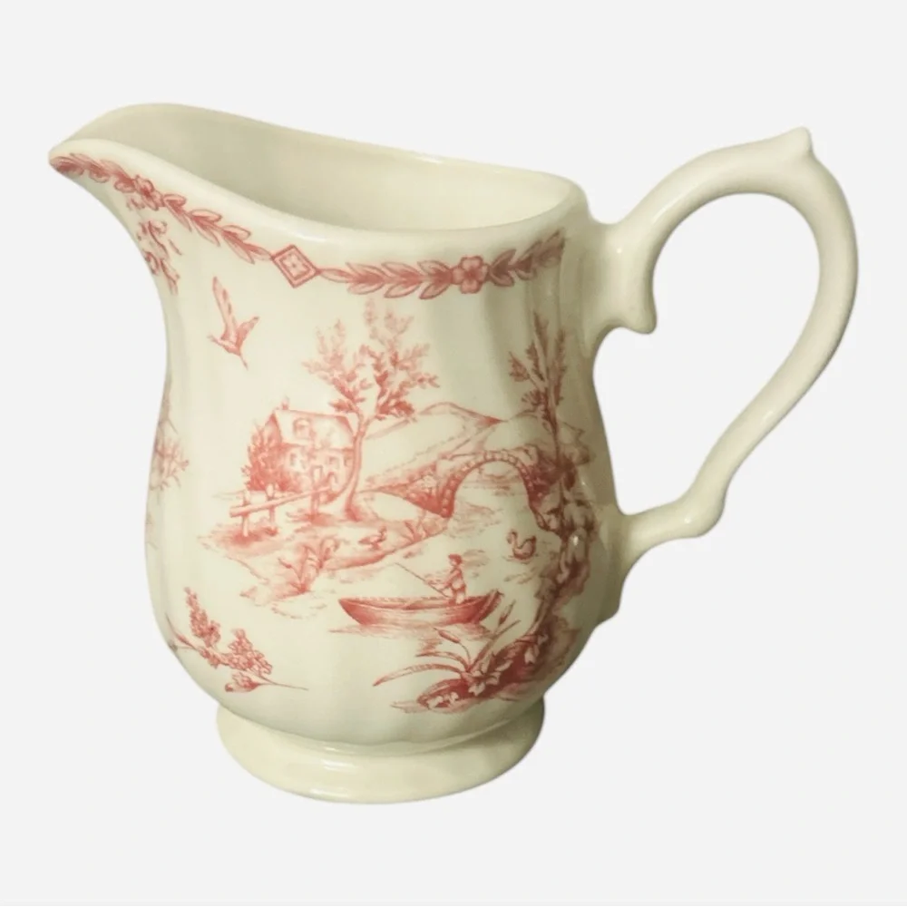 Queens Chelsea Toile Pink English Style Creamer &‎ Sugar Bowl Set Malaysia